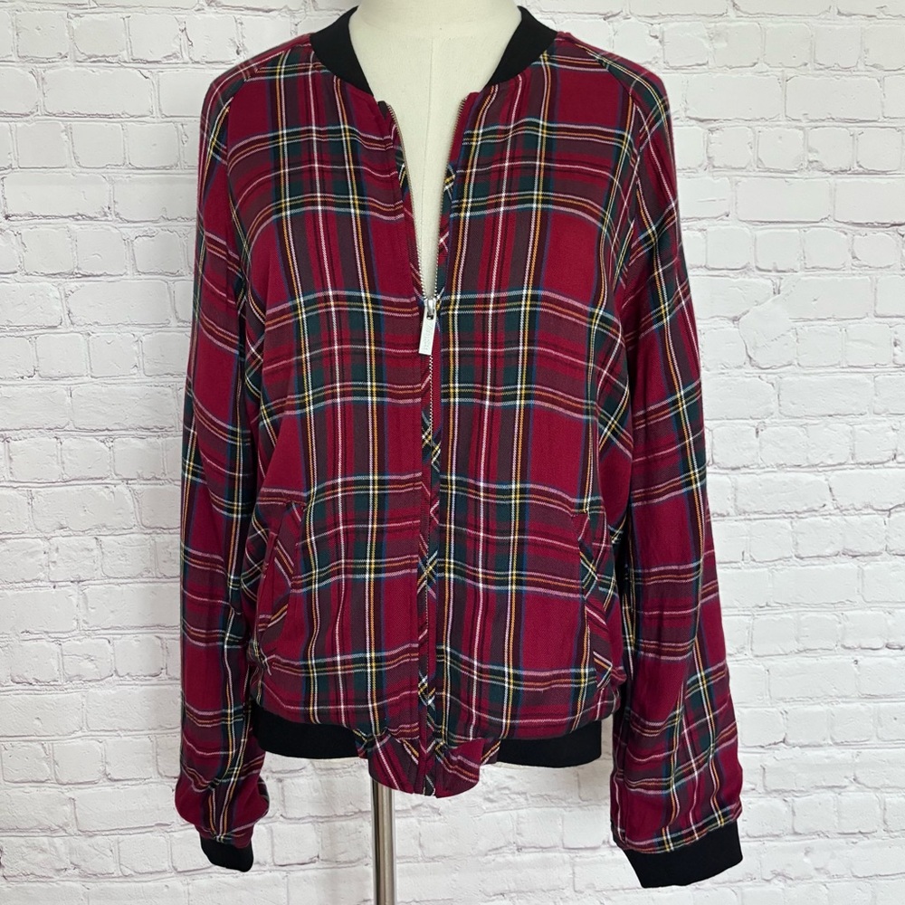 SANCTUARY Tartan Plaid Bomber Jacket--EUC--L - Picture 10 of 16